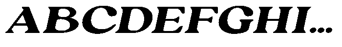 Ex Vaganza Extra Bold Expanded Slanted Font UPPERCASE