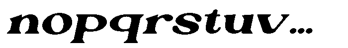 Ex Vaganza Extra Bold Expanded Slanted Font LOWERCASE