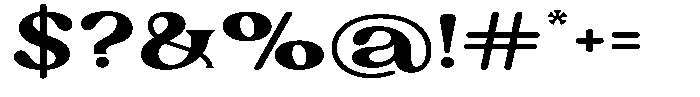 Ex Vaganza Extra Bold Expanded Font OTHER CHARS