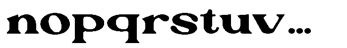 Ex Vaganza Extra Bold Expanded Font LOWERCASE