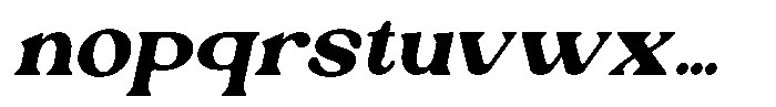 Ex Vaganza Extra Bold Slanted Font LOWERCASE