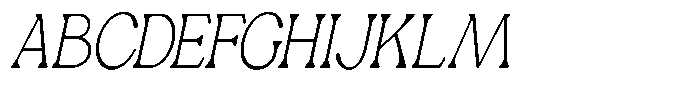 Ex Vaganza Extra Light Condensed Slanted Font UPPERCASE