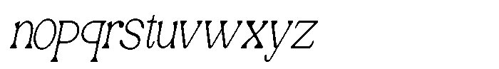 Ex Vaganza Extra Light Condensed Slanted Font LOWERCASE