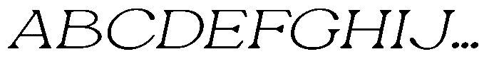 Ex Vaganza Extra Light Expanded Slanted Font UPPERCASE