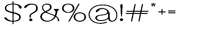 Ex Vaganza Extra Light Expanded Font OTHER CHARS