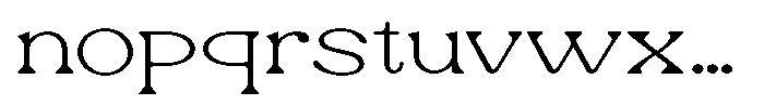 Ex Vaganza Extra Light Expanded Font LOWERCASE