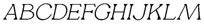 Ex Vaganza Extra Light Slanted Font UPPERCASE