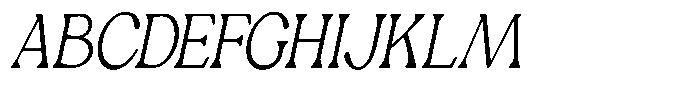 Ex Vaganza Light Condensed Slanted Font UPPERCASE