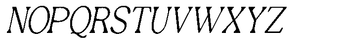Ex Vaganza Light Condensed Slanted Font UPPERCASE