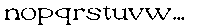 Ex Vaganza Light Expanded Font LOWERCASE