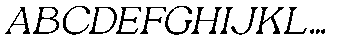 Ex Vaganza Light Slanted Font UPPERCASE