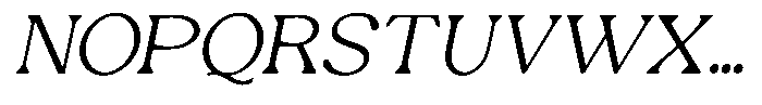 Ex Vaganza Light Slanted Font UPPERCASE