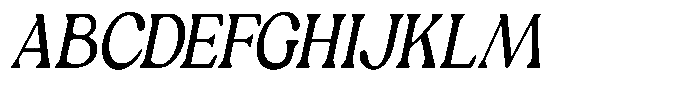 Ex Vaganza Medium Condensed Slanted Font UPPERCASE
