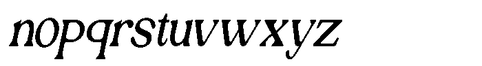 Ex Vaganza Medium Condensed Slanted Font LOWERCASE