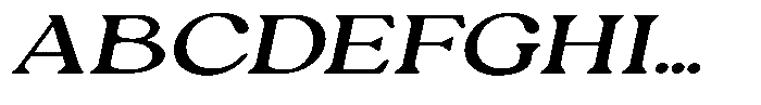 Ex Vaganza Medium Expanded Slanted Font UPPERCASE