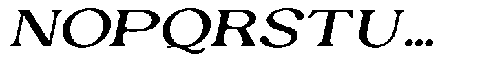 Ex Vaganza Medium Expanded Slanted Font UPPERCASE