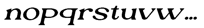 Ex Vaganza Medium Expanded Slanted Font LOWERCASE