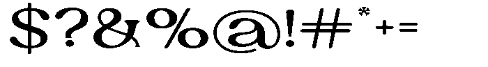 Ex Vaganza Medium Expanded Font OTHER CHARS