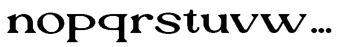 Ex Vaganza Medium Expanded Font LOWERCASE