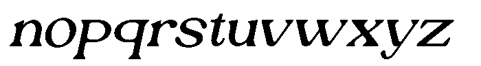 Ex Vaganza Medium Slanted Font LOWERCASE