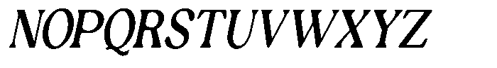 Ex Vaganza Semi Bold Condensed Slanted Font UPPERCASE