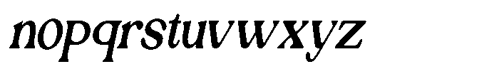 Ex Vaganza Semi Bold Condensed Slanted Font LOWERCASE