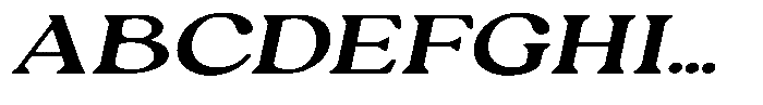 Ex Vaganza Semi Bold Expanded Slanted Font UPPERCASE