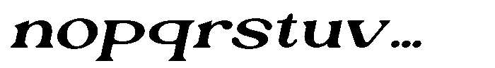 Ex Vaganza Semi Bold Expanded Slanted Font LOWERCASE