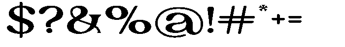 Ex Vaganza Semi Bold Expanded Font OTHER CHARS