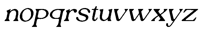 Ex Vaganza Slanted Font LOWERCASE