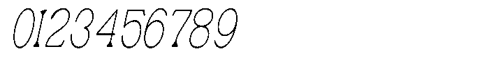 Ex Vaganza Thin Condensed Slanted Font OTHER CHARS