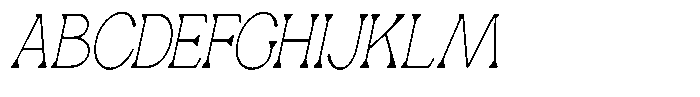 Ex Vaganza Thin Condensed Slanted Font UPPERCASE