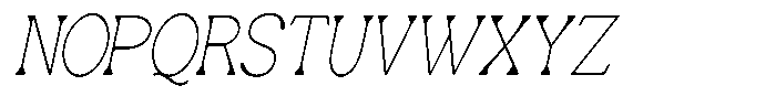 Ex Vaganza Thin Condensed Slanted Font UPPERCASE