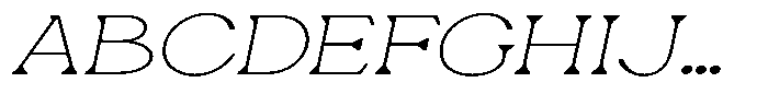 Ex Vaganza Thin Expanded Slanted Font UPPERCASE