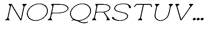 Ex Vaganza Thin Expanded Slanted Font UPPERCASE
