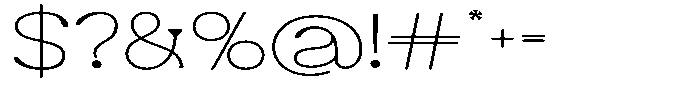 Ex Vaganza Thin Expanded Font OTHER CHARS
