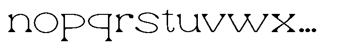 Ex Vaganza Thin Expanded Font LOWERCASE