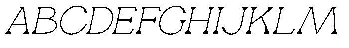 Ex Vaganza Thin Slanted Font UPPERCASE