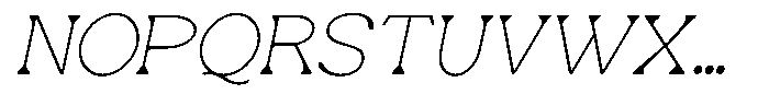 Ex Vaganza Thin Slanted Font UPPERCASE