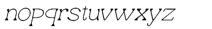 Ex Vaganza Thin Slanted Font LOWERCASE