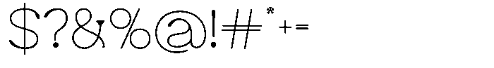 Ex Vaganza Thin Font OTHER CHARS