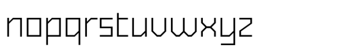 Exabyte 02 Extra Light Font LOWERCASE