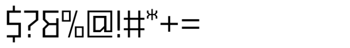Exabyte 02 Light Font OTHER CHARS