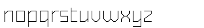 Exabyte 02 Thin Font LOWERCASE