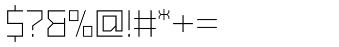 Exabyte 03 Thin Font OTHER CHARS