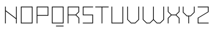 Exabyte 03 Thin Font UPPERCASE