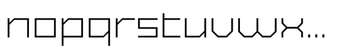 Exabyte 04 Extra Light Font LOWERCASE