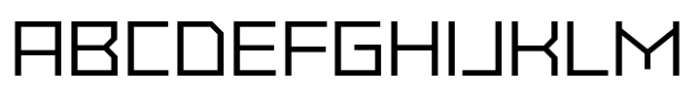 Exabyte 04 Regular Font UPPERCASE