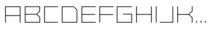Exabyte 05 Thin Font UPPERCASE
