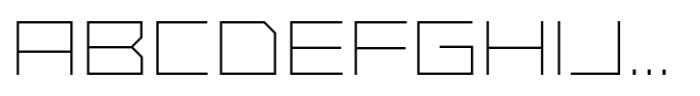 Exabyte 06 Thin Font UPPERCASE